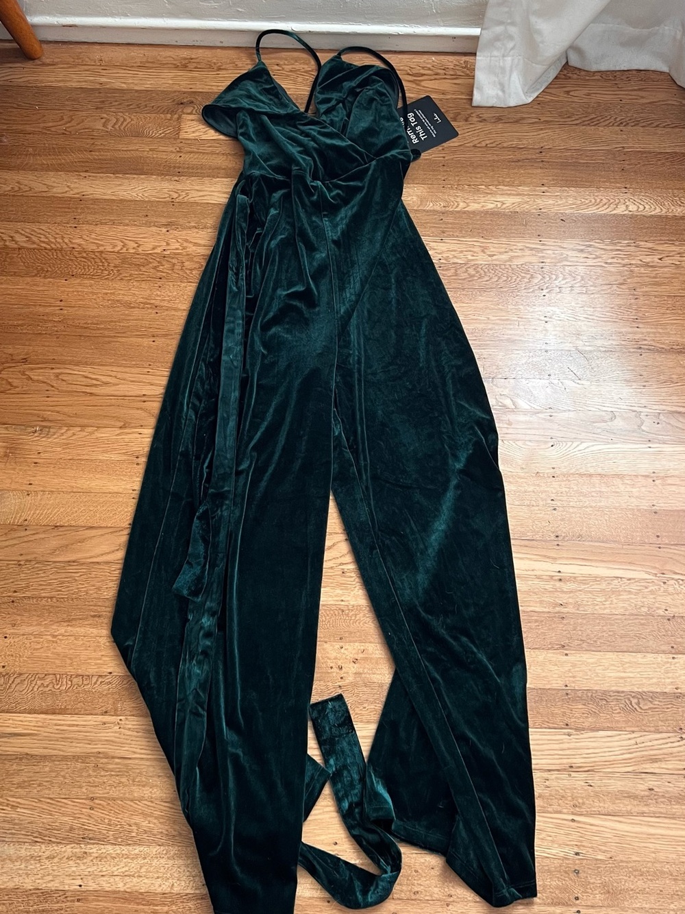 Lulus Kylinna Forest Green Velvet Sleeveless Wide-Leg Jumpsuit
